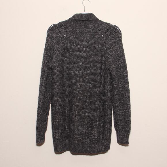 Pronto Uomo Fisherman's Grandpa Cardigan Sweater Size Small Chunky Cable Knit - Picture 2 of 9